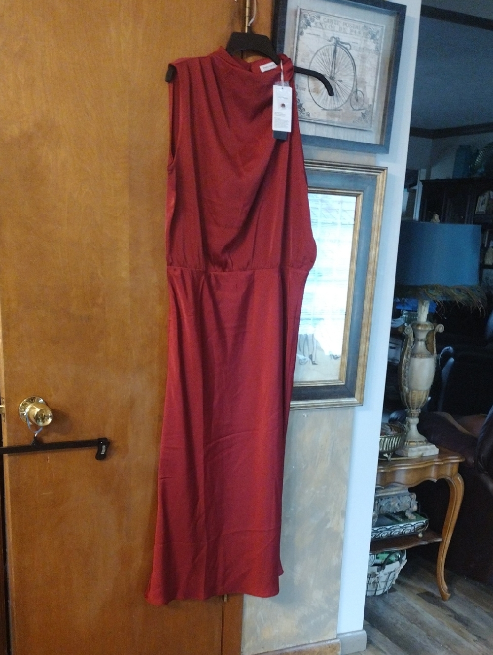 Sleeveless Red Maxi Dress - Brand: Pretty Garden SxXL
